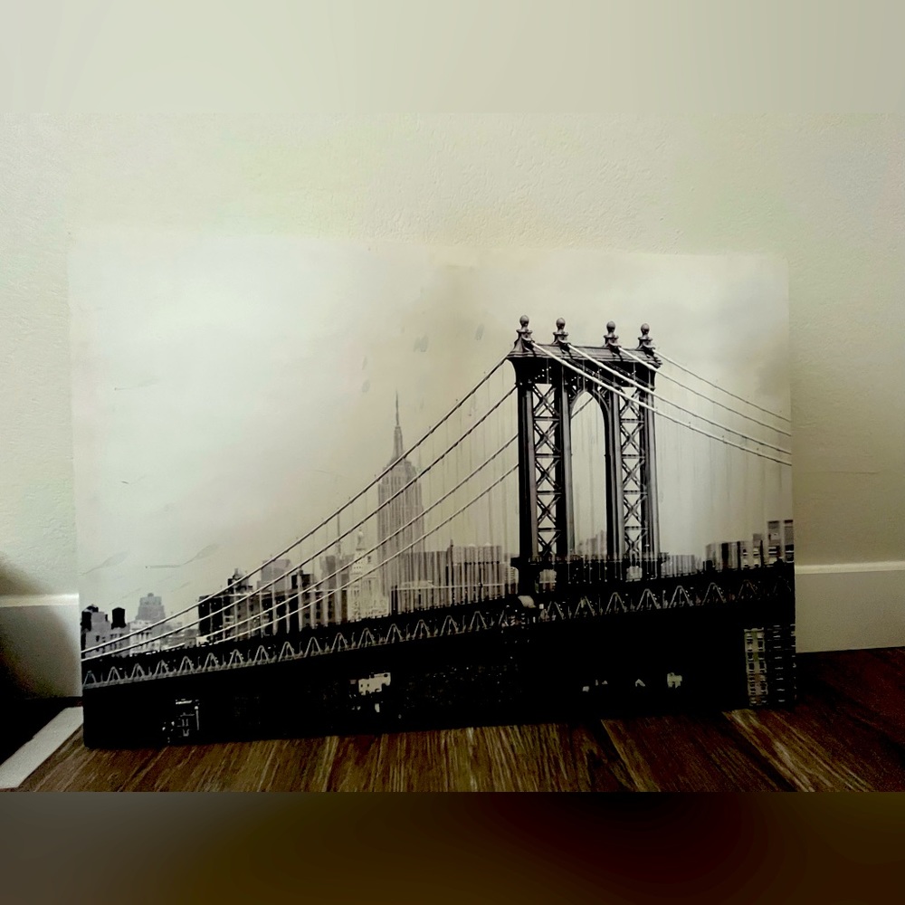 New York bridge portrait